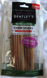 Dentleys palitos masticables sin cuero de 5-6 pulgadas para perros, masticación segura.