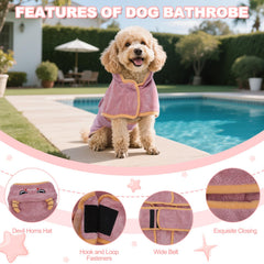 DENTRUN adjustable-belly-strap robe shows secure fit during post-swim shaking.