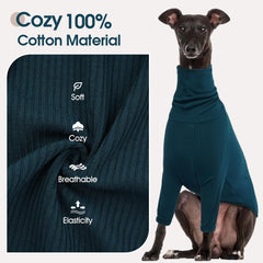 DENTRUN Italian Greyhounds Sweater side fit shows secure snug warmth for outdoor play.