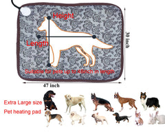 DEOMAN heated bed mat with thermostat offers adjustable warmth for pets.