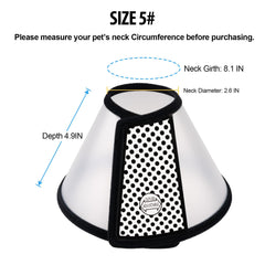 Depets cat cone durable plastic material, lightweight yet protective.