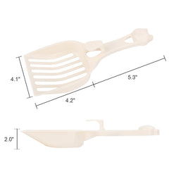 Depets cat litter scoop flat front edge reaches corners for thorough cleaning