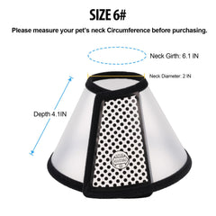 Depets lightweight plastic cone close-up shows easy cleaning and feather-light wear