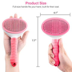 Depets self-cleaning slicker brush washable design for hygienic grooming sessions