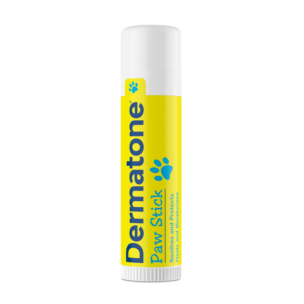 DERMATONE paw stick twist-application shows easy, mess-free application for rapid paw relief.