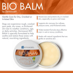 Dermoscent Bio Balm applied on a dog's paw showing rich texture and absorption.