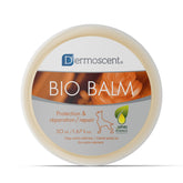 Dermoscent Bio Balm jar close-up highlighting natural ingredients for dry paws.