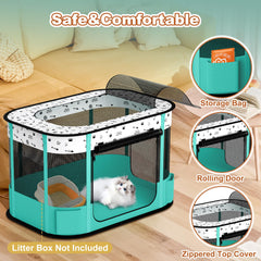 DESELL detachable carry bag included with portable playpen for easy transport.