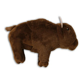 design LAB Yellowstone bison plush toy front view for durable dog play.