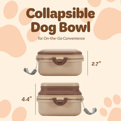 Desired Tools foldable dog bowl with divider eases cleaning during hikes.
