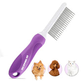 Detangling Pet Comb close-up of steel teeth for gentle detangling and coat shine.