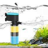 Devopet aquarium filter 3-stage in-tank providing reliable filtration for small tanks