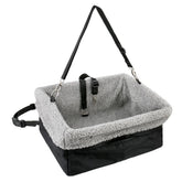 Devoted Doggy Deluxe car seat front view offers secure travel for small dogs.