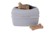 Dexas Pooch Pouch on-belt clip for hands-free training sessions.