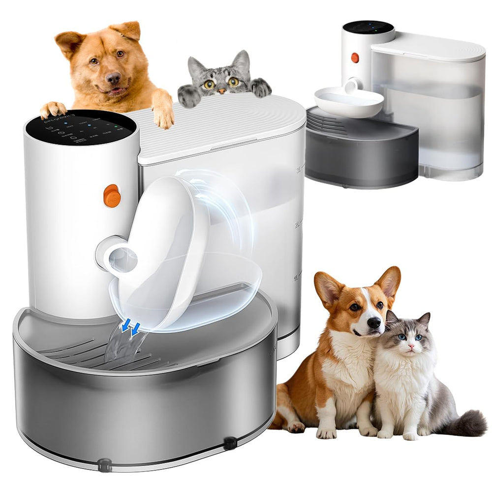 DEYOT smart water fountain front view for cats and small dogs promotes easy access to fresh water