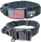 DEZIZEUSK9 tactical dog collar with handle closeup for reliable control.