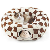 DFENGDF cat tunnel bed with washable cushion for easy-clean comfort