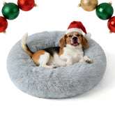 DFQ large donut bed front view highlights plush cushioning for cozy naps