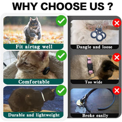 Dgerp AirTag Cat Collar breakaway buckle for quick release outdoors.