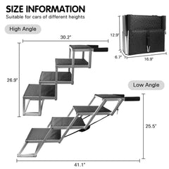 DGSL foldable dog ramp compact size for easy car storage.