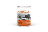 Diamond Naturals Chicken Dinner Can Dog label highlights real chicken quality