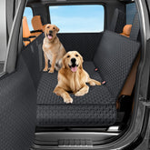 DIAMOOKY truck back seat extender cover provides full rear protection for pets on drives.