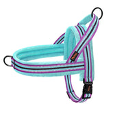 Didog soft flannel padded dog vest harness front view with no-pull D-ring