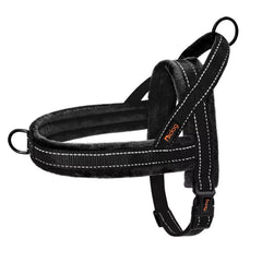 Didog soft flannel padded harness front view with quick-fit buckle for easy on/off