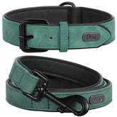 Didog soft padded leather dog collar close-up highlights comfortable cushioning for pets.