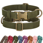 Didog soft PU leather dog collar closeup—smooth texture for comfortable all-day wear.