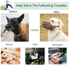 Diketone dog muzzle three-anti-slip ensures secure fit on diverse breeds