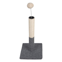 Dimaka cat-scratching-post-plush-ball adds playful attraction for curious cats.