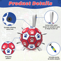 Diman 7-inch large-dog soccer ball designed for medium to large breeds.
