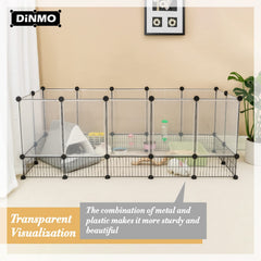 DINMO rabbit playpen external PP sheet provides clear visibility for monitoring