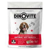 Dinovite 3in1 probiotic bottle supports daily gut balance for medium dogs.