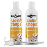 Dinovite Lickochops bottle with pump for easy dosing and skin coat support
