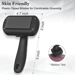 Dipoo ergonomic handle with rubber grip for easy, fatigue-free grooming.