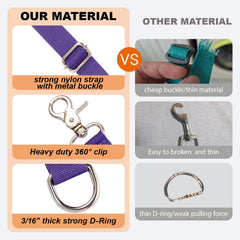 DISCPETSEC loop extension strap with multiple attachment points for different tables