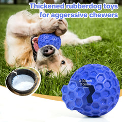 DISSKNIC Indestructible Squeaky Dog Ball textures support teeth cleaning and dental exploration