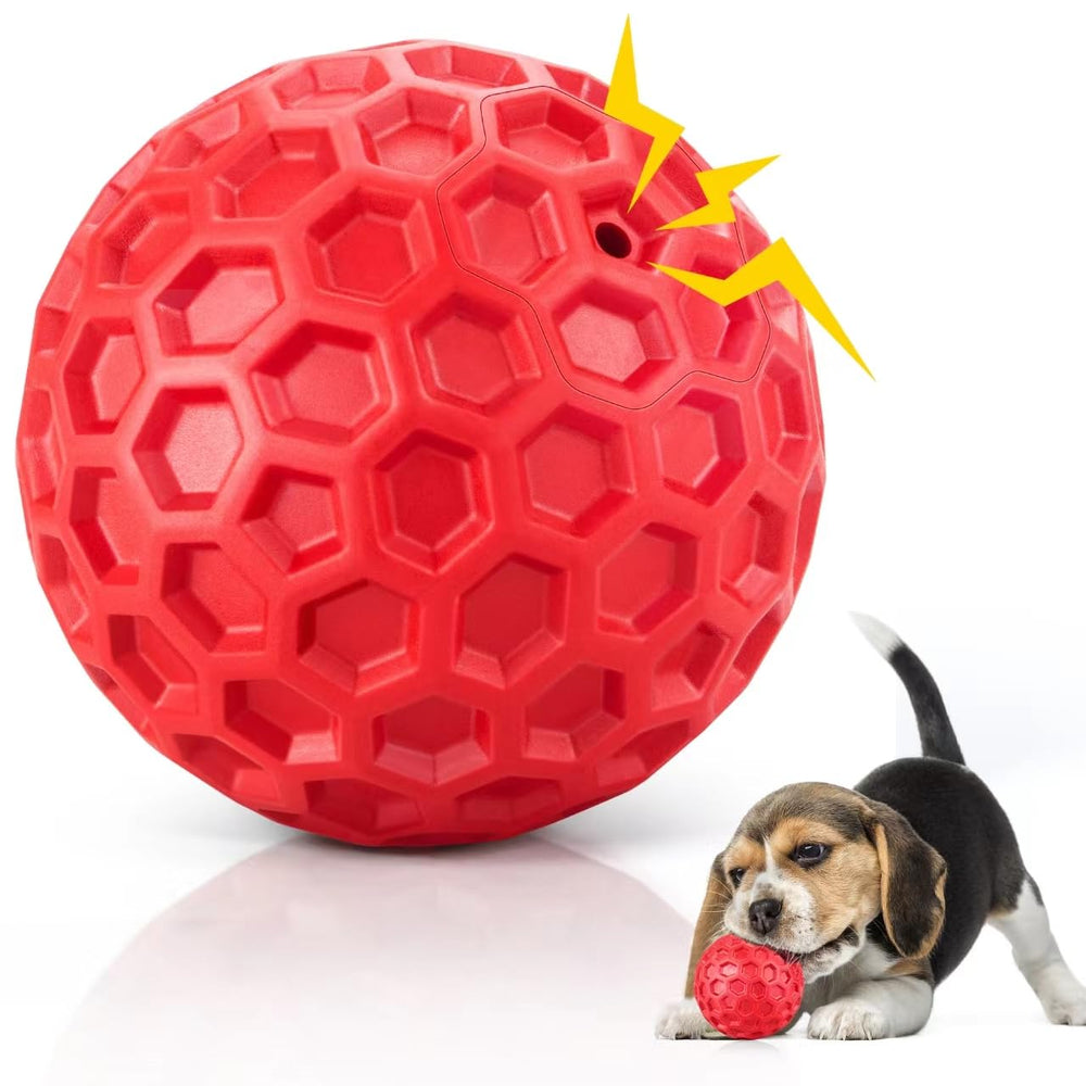DISSKNIC interactive squeaky ball closeup boosts curiosity and playful exercise for small dogs.