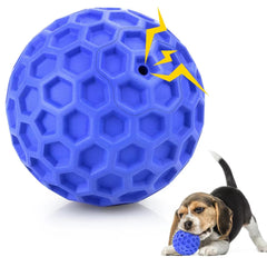 DISSKNIC tough squeaky dog balls front view promoting active fetch and curiosity for small dogs