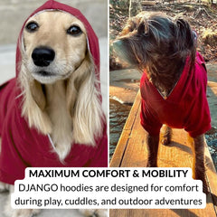 DJANGO dog hoodie interior fully lined for extra warmth and comfort