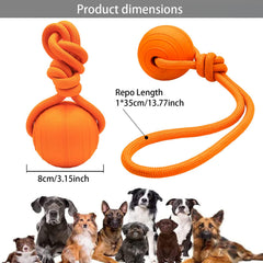 DLDER 3D groove ball dog toy enhances grip and retrieval during play.