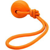 DLDER floating foam ball on a rope dog toy boosts water play and fetch fun.