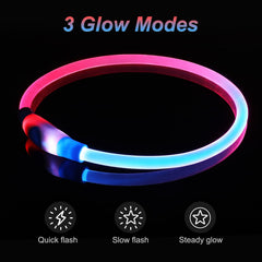 Dlitk cuttable TPU glow collar demonstrates easy size customization