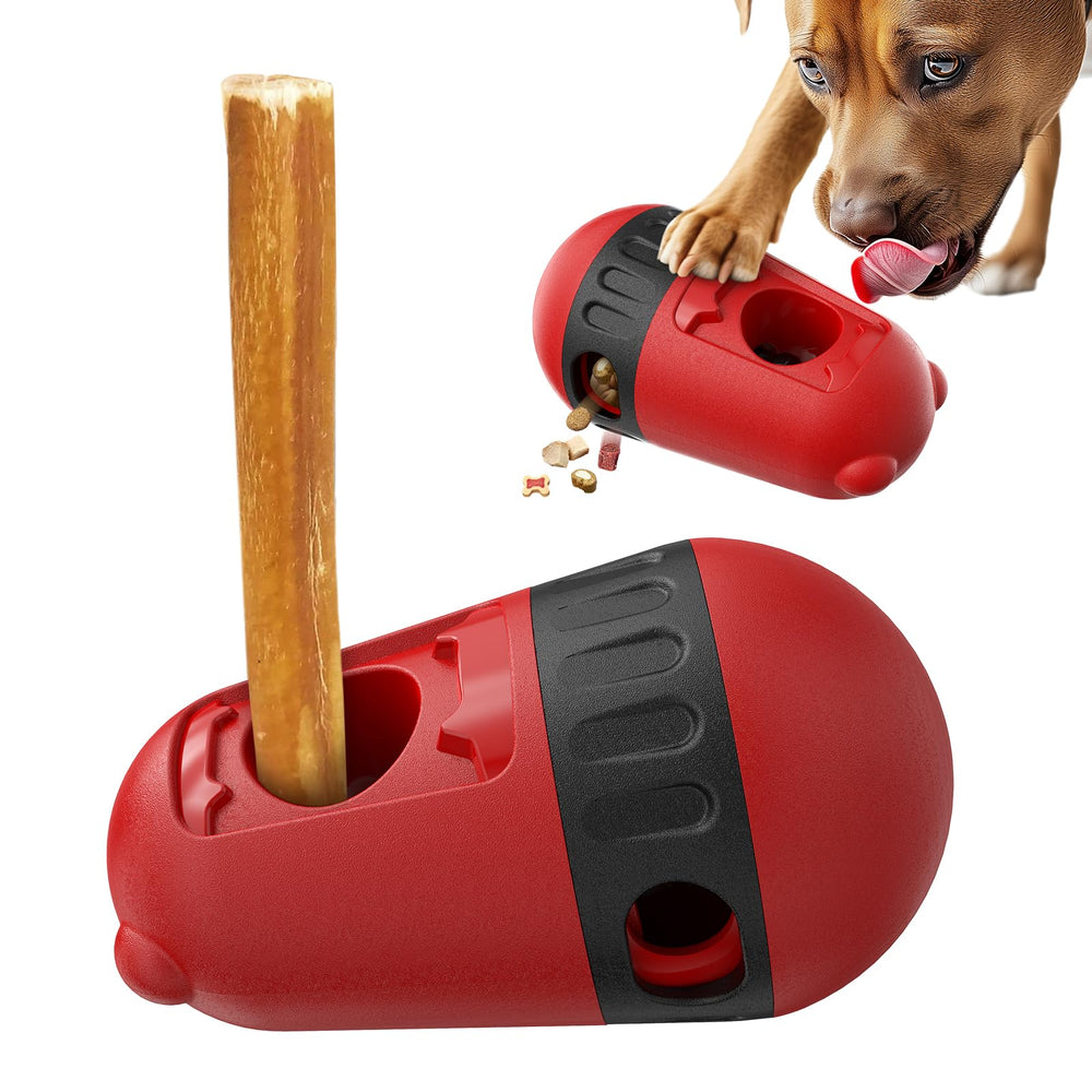Dlnope bully-stick holder front view promotes slower, safer chewing.