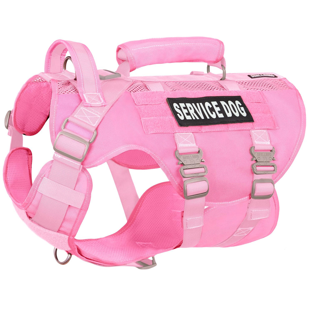 Dnallrino service dog vest large dog mesh breathable front view enhances comfort