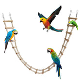 Dnoifne Bird Ladder Bridge wooden steps for climbing and play in cages