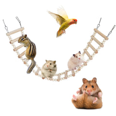 Dnoifne rat ladder bridge toy—18-step enrichment for cages.
