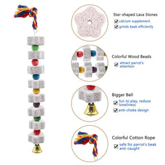 Dnoifne star-shape chew toy with beads attracts attention and encourages interactive play.
